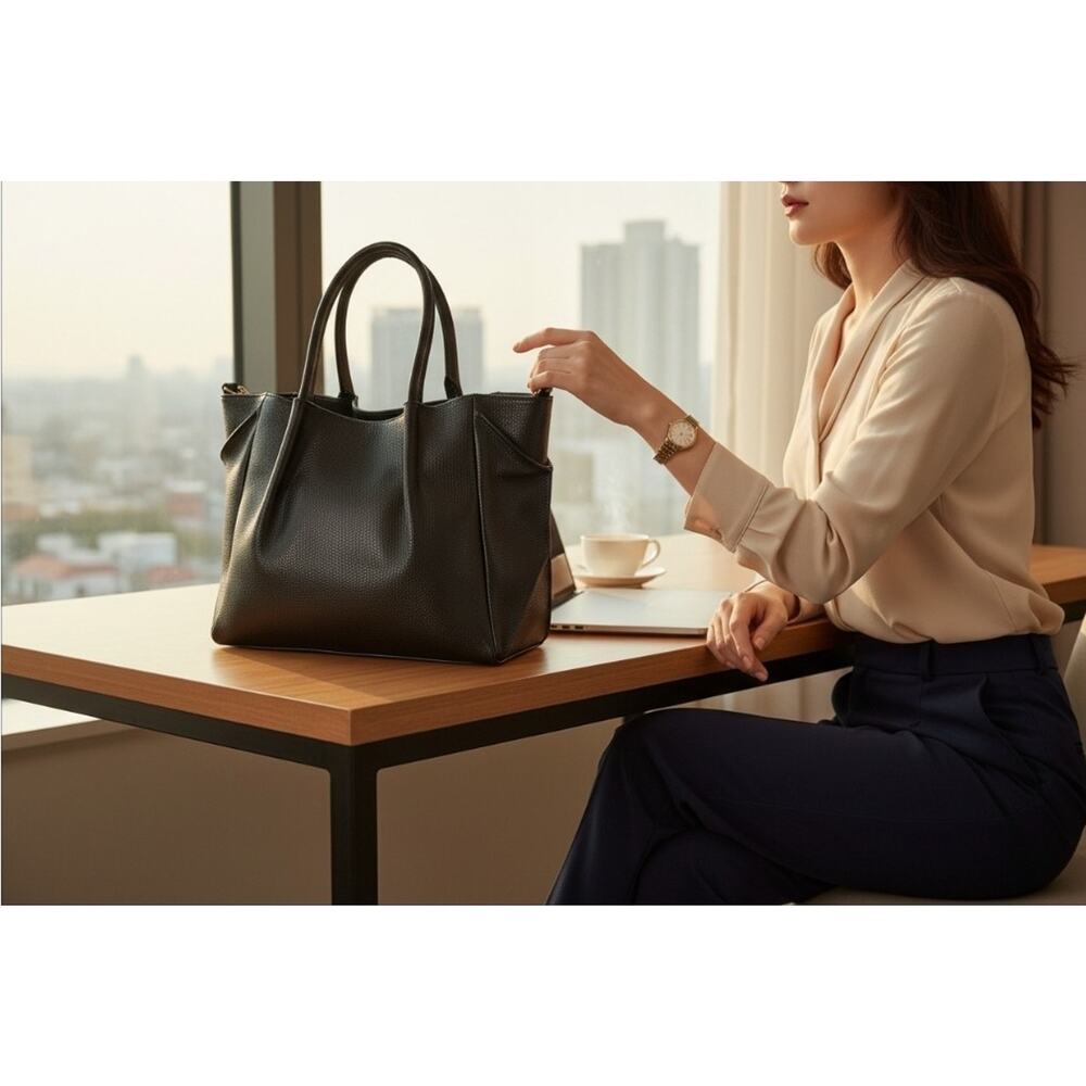 Luxury Beautiful Oliveve Zoe Bag Black Pebble Italian Leather. Purse New.